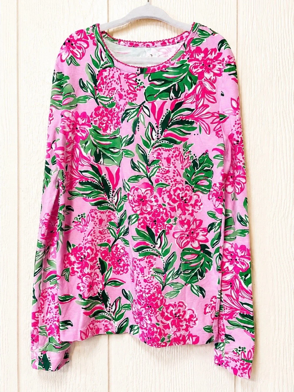 Lilly Pulitzer Girls Pink Tropical Floral Pajama Set Size 12